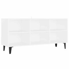 vidaXL TV Cabinet with Metal Legs White 103.5x30x50 cm 2