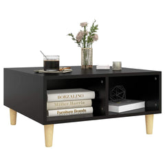 vidaXL Coffee Table | Black | Engineered wood, solid eucalyptus wood | Medium 3