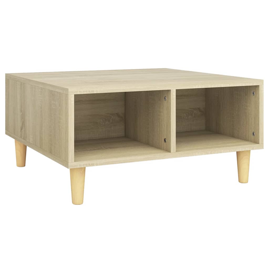 vidaXL Coffee Table | Sonoma oak | Engineered wood, Solid eucalyptus wood 2