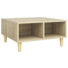vidaXL Coffee Table | Sonoma oak | Engineered wood, Solid eucalyptus wood 2