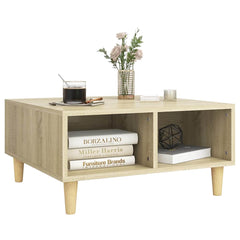 vidaXL Coffee Table | Sonoma oak | Engineered wood, Solid eucalyptus wood 3