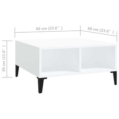 vidaXL Coffee Table | White | Engineered wood, metal | Compact | Coffee Table 6