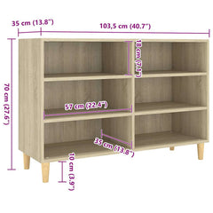 vidaXL Sideboard | Sonoma Oak | Engineered wood | Medium | Sonoma Oak Sideboard 6