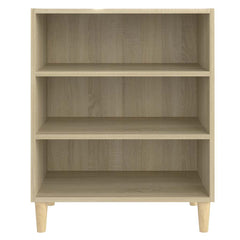 vidaXL Sideboard | Sonoma Oak | Engineered Wood and Eucalyptus Wood | Medium 4