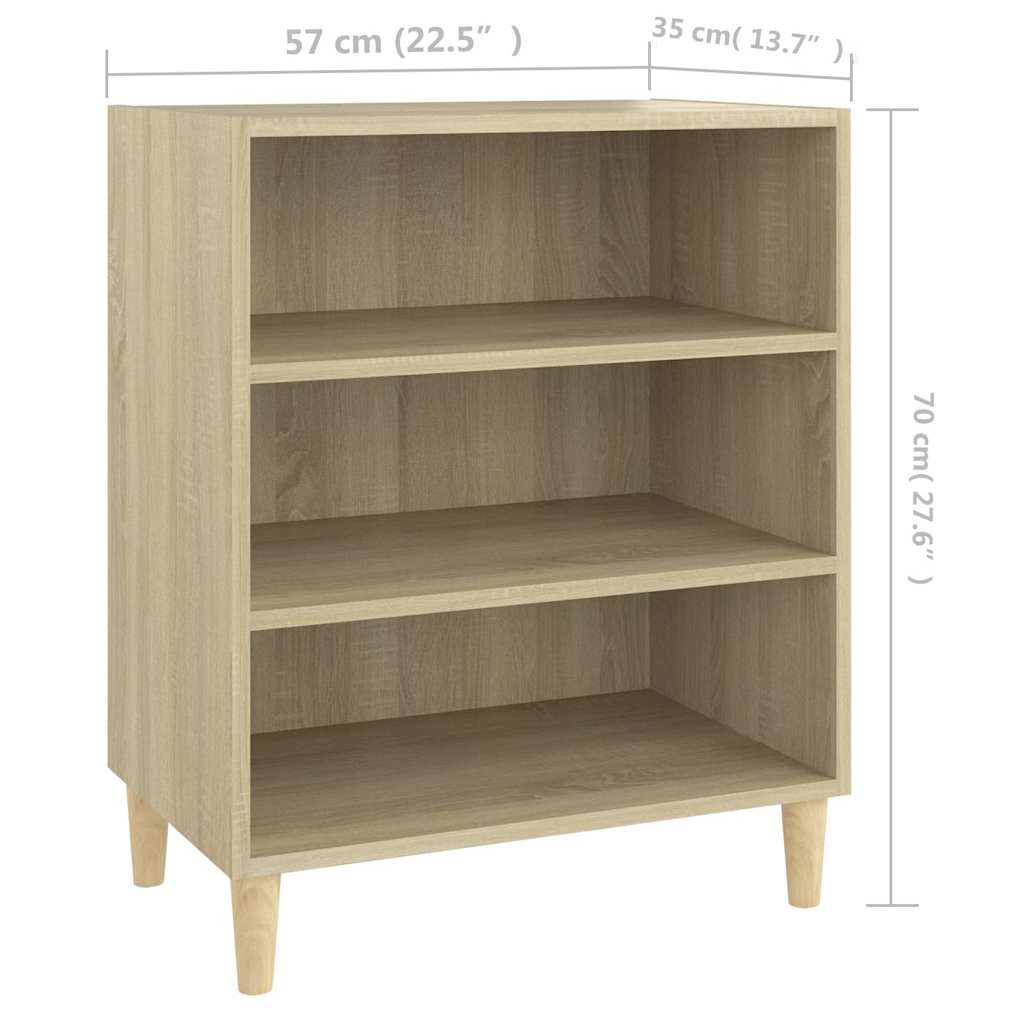 vidaXL Sideboard | Sonoma Oak | Engineered Wood and Eucalyptus Wood | Medium 6