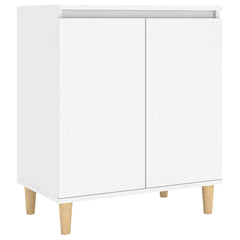 vidaXL Sideboard | White | Engineered wood, MDF, Solid eucalyptus wood 2