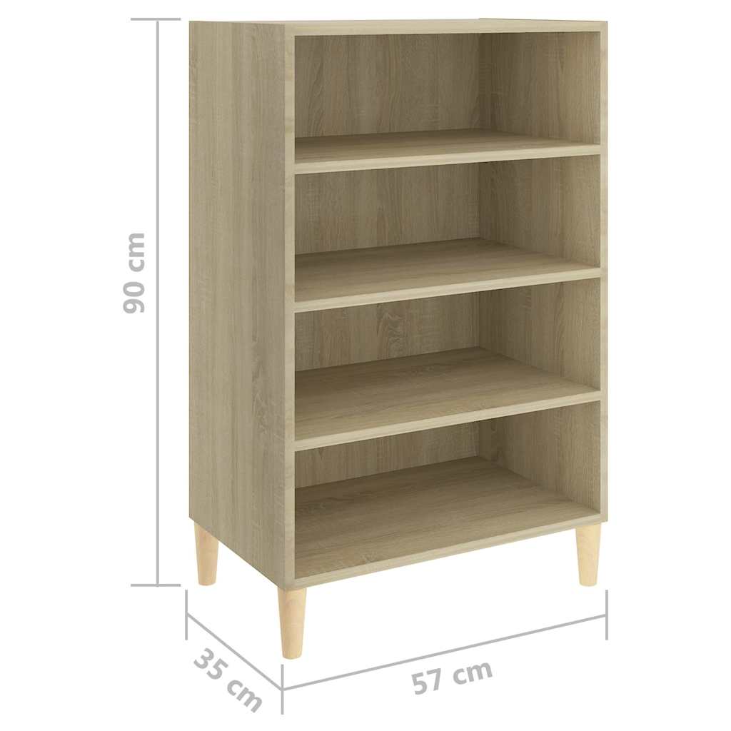 vidaXL Sideboard | Sonoma oak | Engineered wood, solid eucalyptus wood | Medium 6