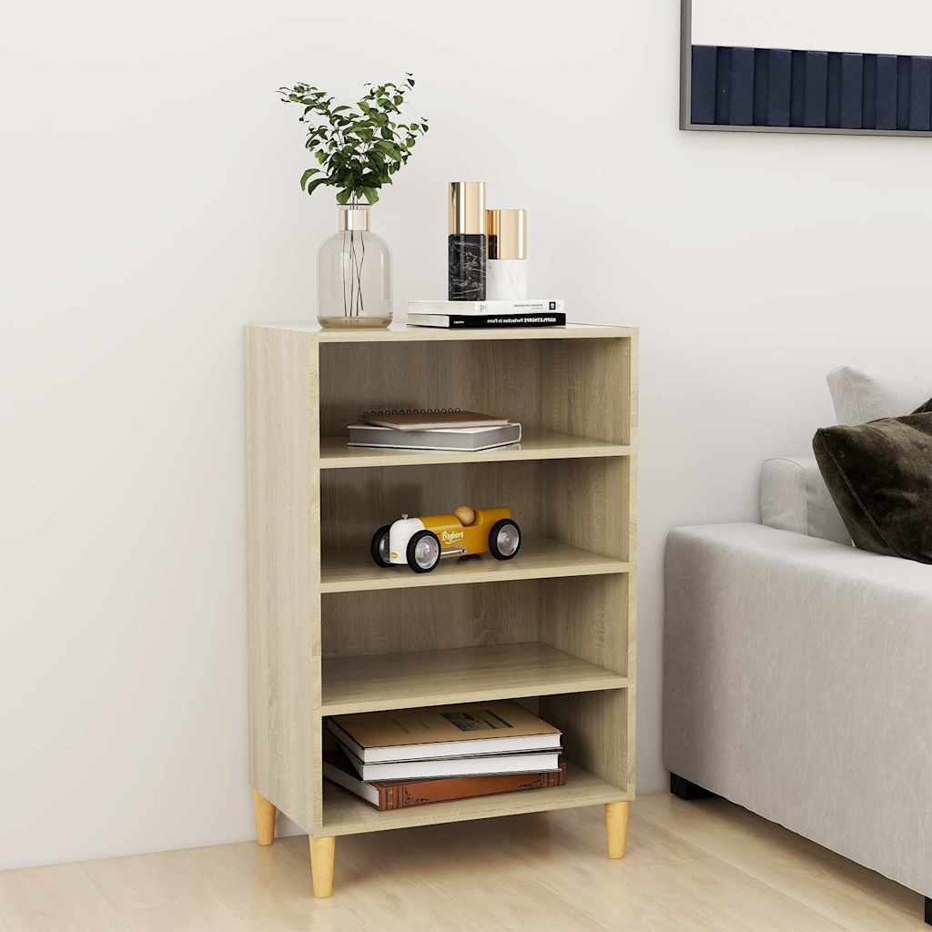 vidaXL Sideboard | Sonoma oak | Engineered wood, solid eucalyptus wood | Medium 1