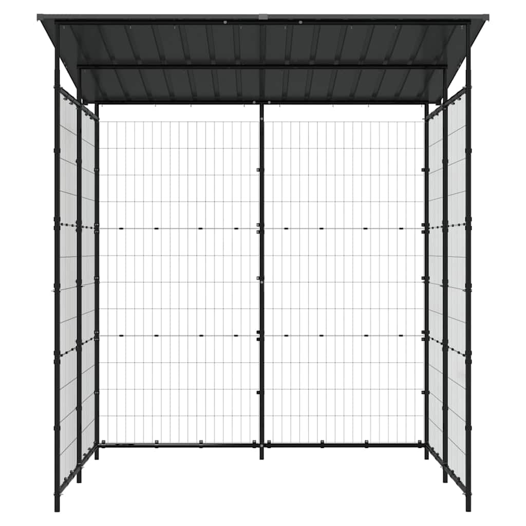 150780 vidaXL Bicycle Shed 190x190x222 cm Steel Black 3