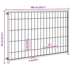 vidaXL Dog Kennel Black 300x100x70 cm Steel 6