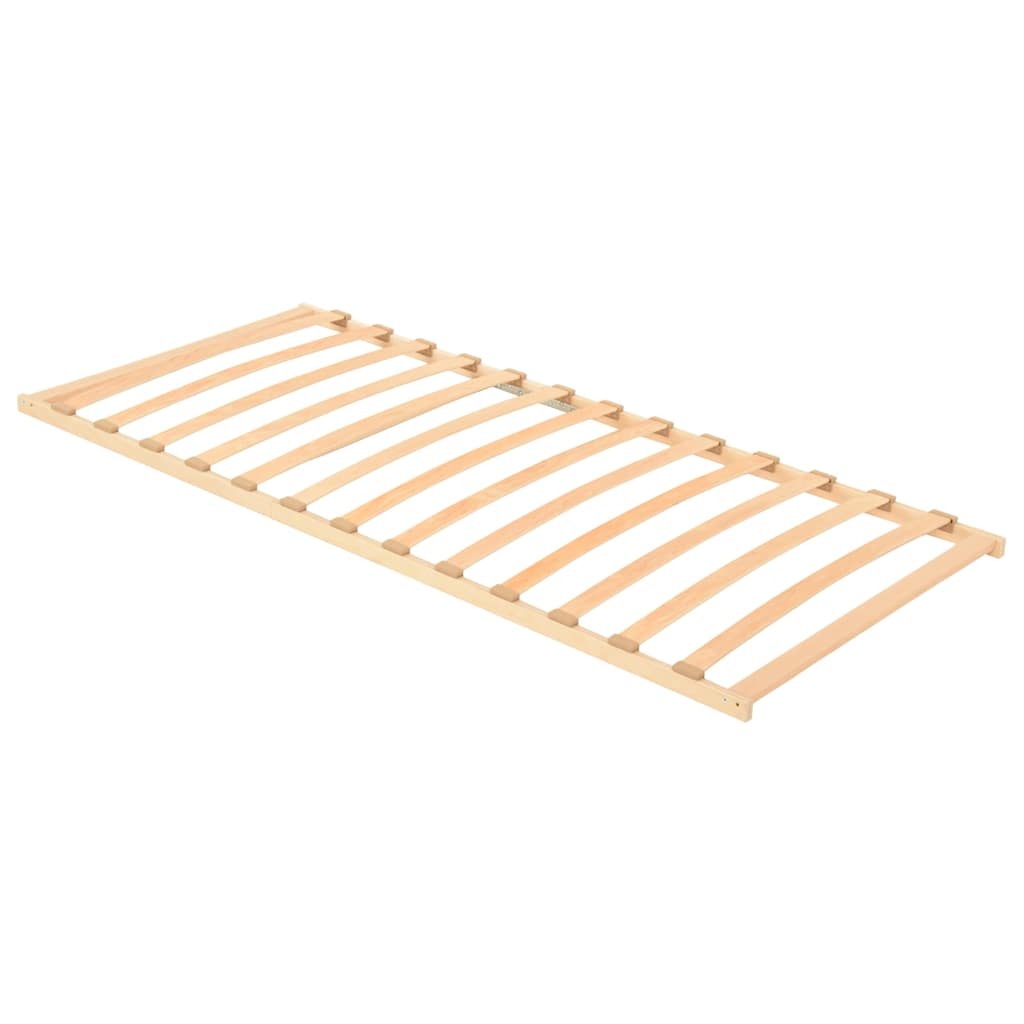 vidaXL Slatted Bed Base Brown Solid Beech Wood