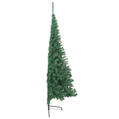 vidaXL Artificial Half Christmas Tree with Stand Green 240 cm PVC 5