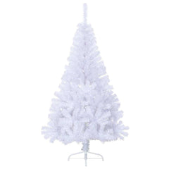 vidaXL Artificial Half Christmas Tree with Stand White 150 cm PVC 4