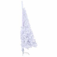 vidaXL Artificial Half Christmas Tree with Stand White 150 cm PVC 6