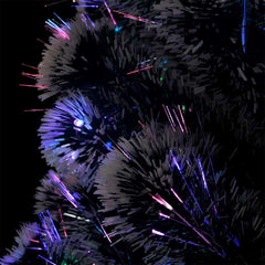 vidaXL Pre-lit Christmas Tree Green and White 150 cm Fibre Optic 6