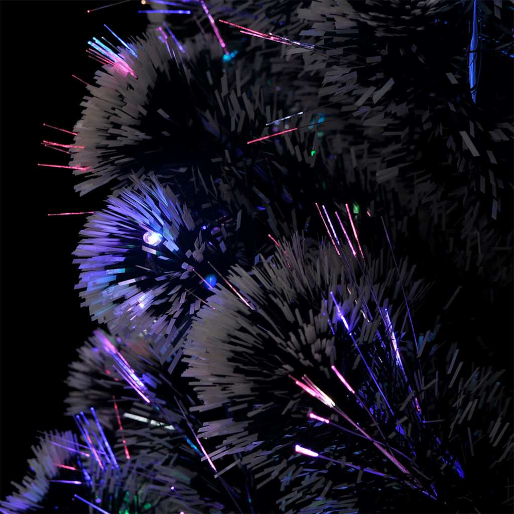 vidaXL Pre-lit Christmas Tree Green and White 150 cm Fibre Optic 6