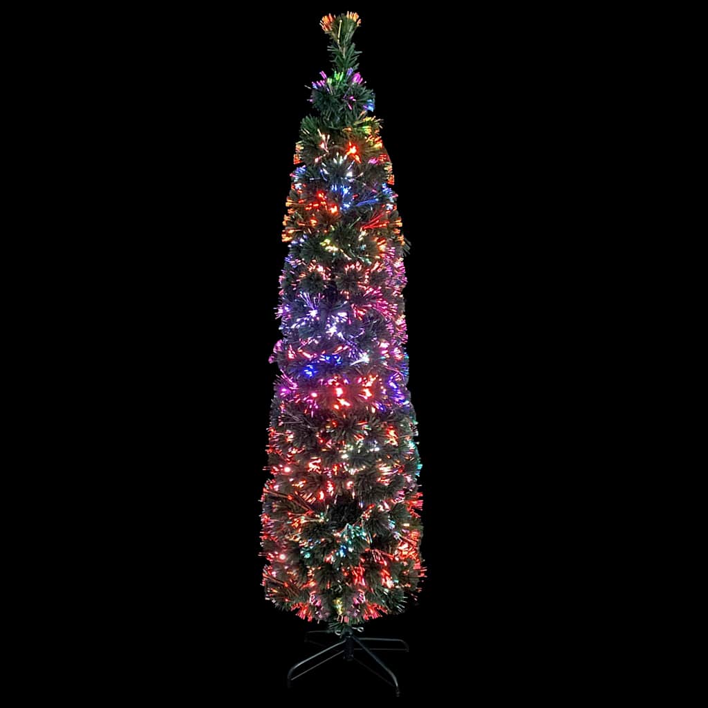 Artificial Slim Christmas Tree with Stand 120 cm Fibre Optic 120 cm 35 cm