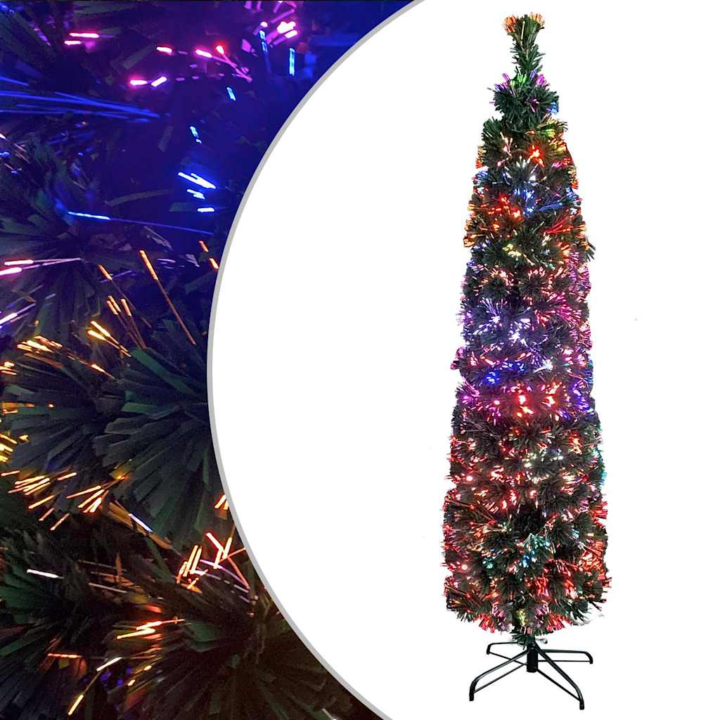 Artificial Slim Christmas Tree with Stand 120 cm Fibre Optic 120 cm 35 cm