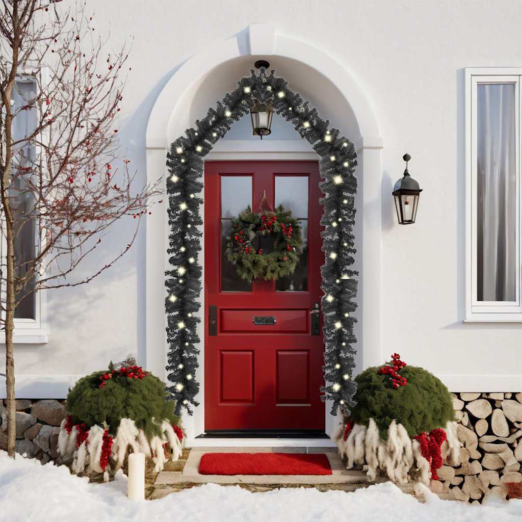 vidaXL Garland | Black | PVC | 10 metres | Christmas Garland | Other 2