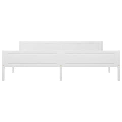 vidaXL Bed Frame without Mattress Solid Pinewood White 200x200 cm 3