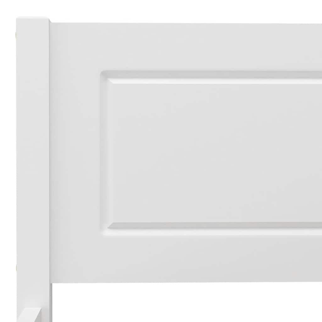 vidaXL Bed Frame without Mattress Solid Pinewood White 200x200 cm 5