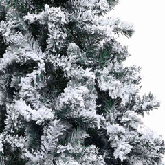 vidaXL Artificial Christmas Tree with Flocked Snow Green 120 cm PVC 4