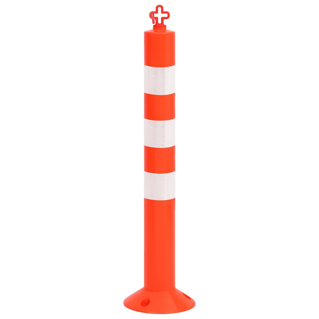 150964 vidaXL Traffic Control Bollards 10 pcs with Chain 75 cm PE 3