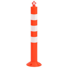 150964 vidaXL Traffic Control Bollards 10 pcs with Chain 75 cm PE 3