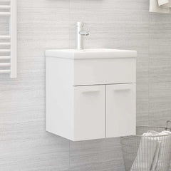 Sink Cabinet with Built-in Basin Engineered Wood 41 x 38.5 x 46 cm White