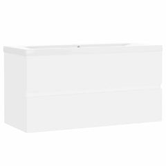 vidaXL Sink Cabinet with Built-in Basin White Engineered Wood 2