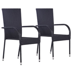 vidaXL 3 Piece Garden Dining Set Black 3