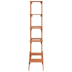 vidaXL Plant Stand | Orange | Solid Firwood | 83x25x132 cm | Stackable 3