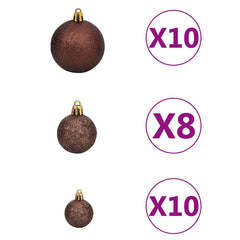 vidaXL Christmas Ball Set | Set of 120 | Shiny gold | Plastic | Medium 6