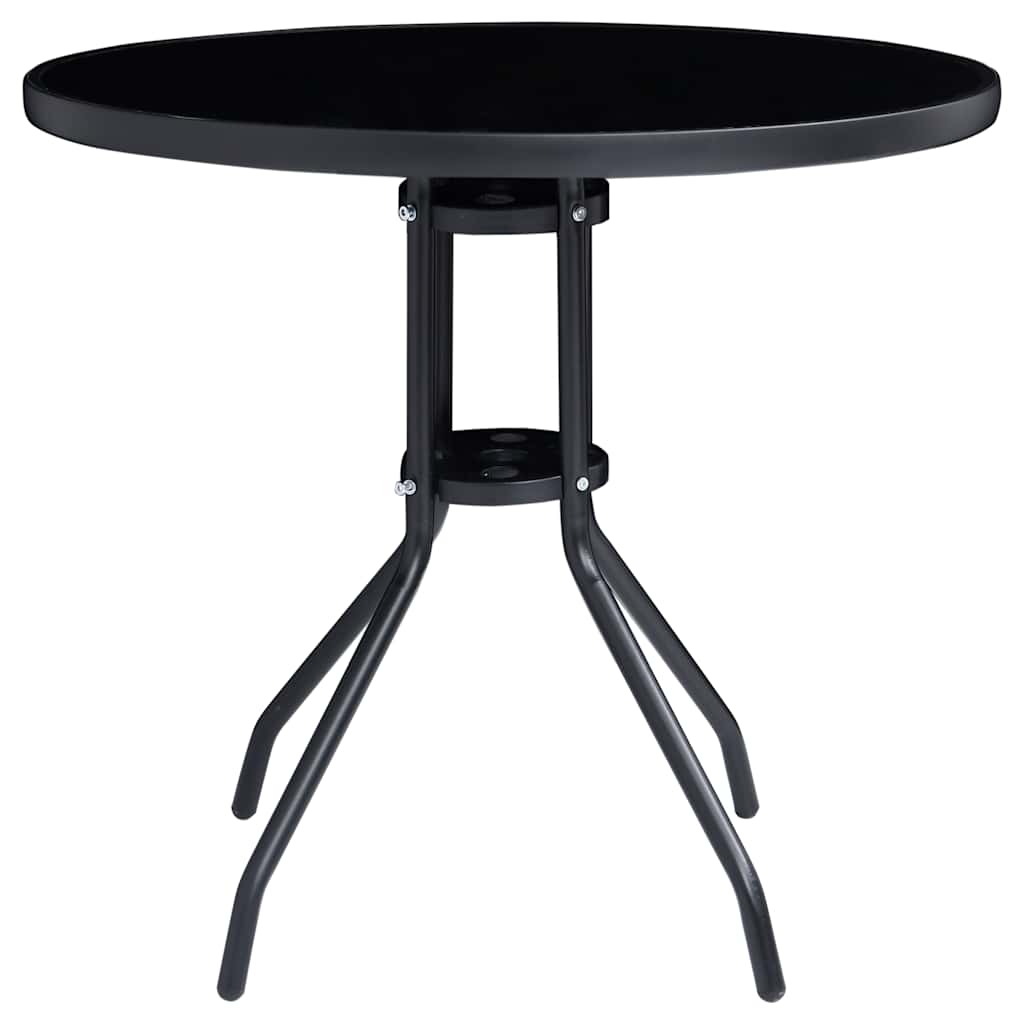vidaXL 5 Piece Bistro Set Black and Anthracite 3