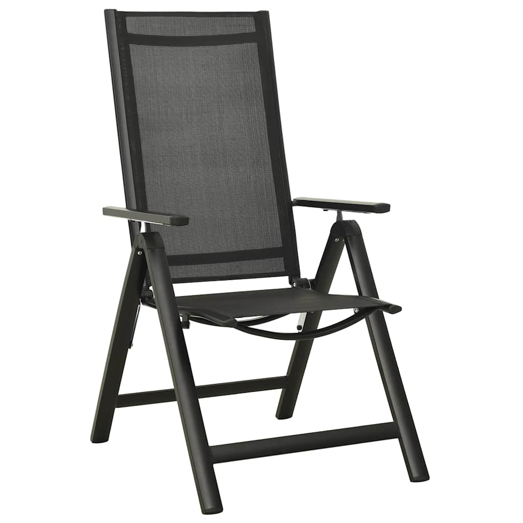 vidaXL 5 Piece Bistro Set Black and Anthracite 4