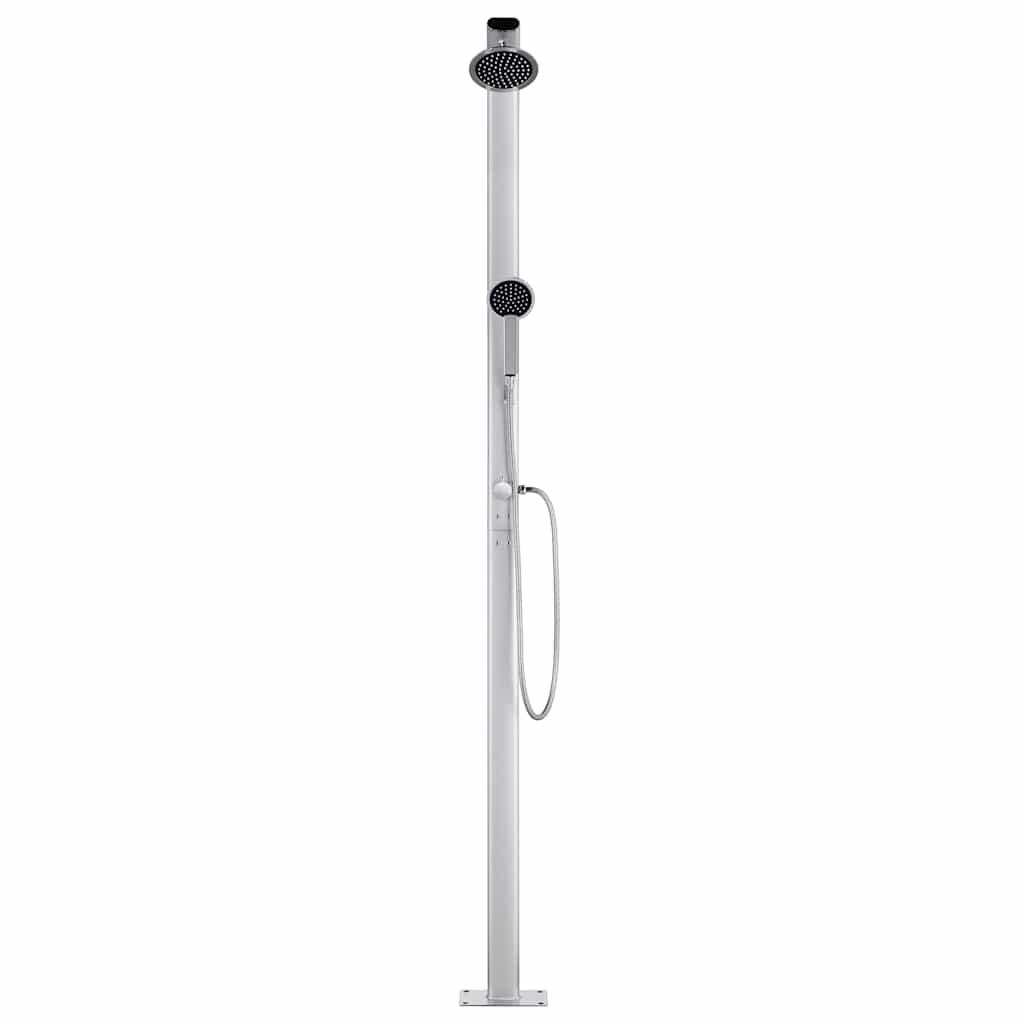 Garden Shower with Base 220 cm Aluminium 80 x 62 x 5 cm
