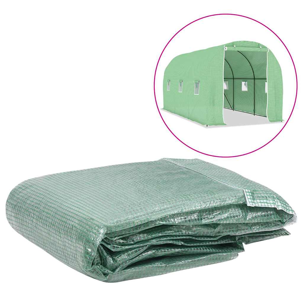 Greenhouse Replacement Cover (9 m²) Green 200 cm 450 cm