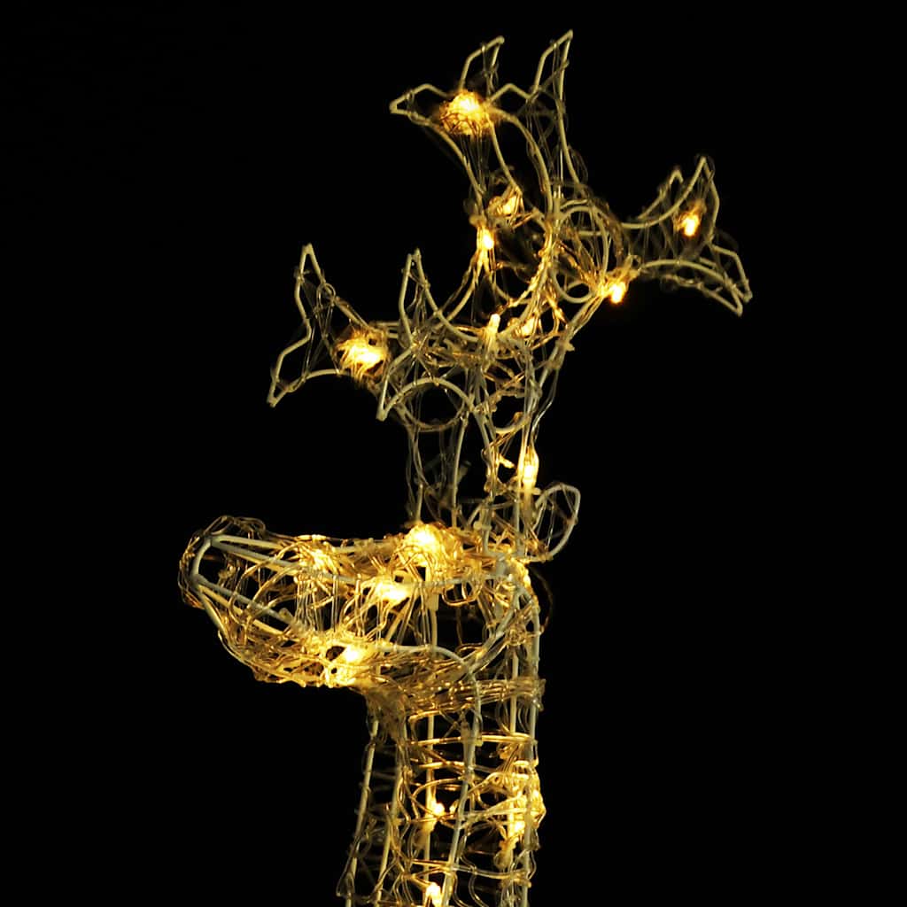 vidaXL Reindeer Christmas Decoration | Warm White | Acrylic | Tall 4