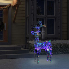 Reindeer Christmas Decoration 90 LEDs 60x16x100 cm Acrylic Multicolour