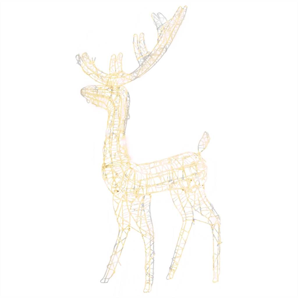 Acrylic Reindeer Christmas Decoration 140 LEDs 128cm Width 70 cm Warm white