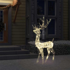 Acrylic Reindeer Christmas Decoration 140 LEDs 128cm Width 70 cm Warm white