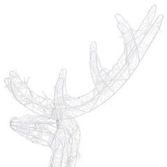 Acrylic Reindeer Christmas Decoration 140 LEDs 128cm Width 70 cm Warm white