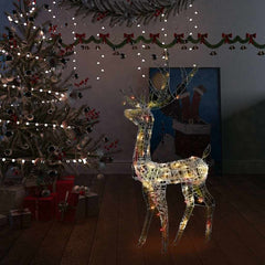 Acrylic Reindeer Christmas Decoration 140 LEDs 128cm Width 70 cm Multicolour