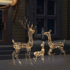 Acrylic Reindeer Family Christmas Decoration 300 LED Warm white