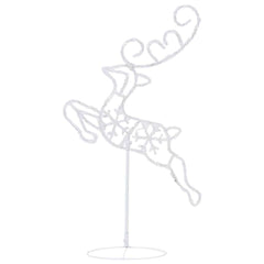vidaXL Christmas Reindeer & Sleigh | White | Acrylic | Large 5