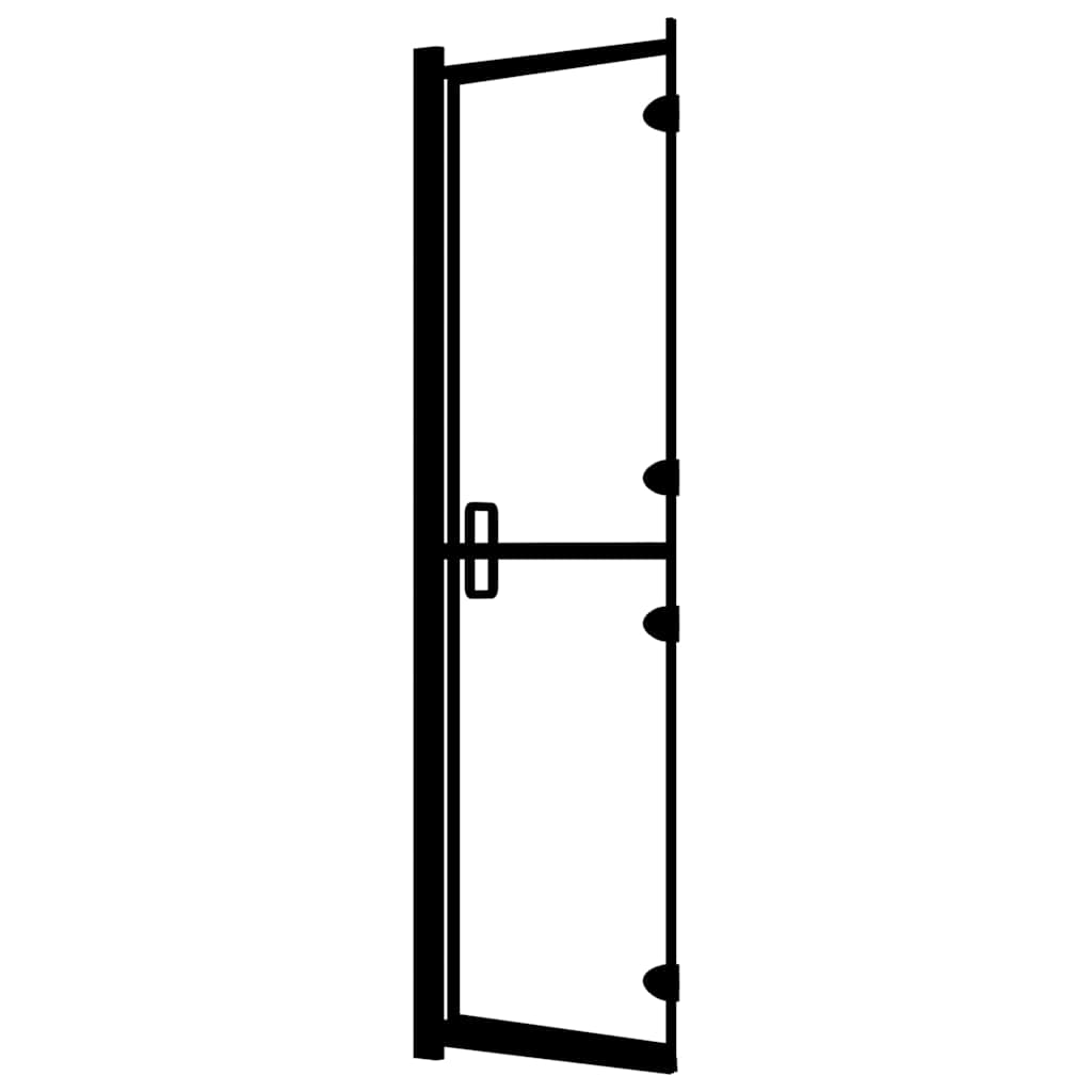 Folding Shower Enclosure ESG Black 80 x 140 cm
