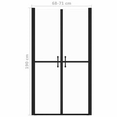 Shower Door ESG (68-71)x190 Black Clear 71 x 190 cm