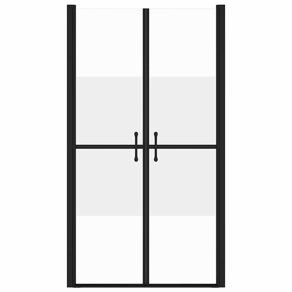 Shower Door ESG (68-71)x190 Black Half Frosted 86 x 190 cm