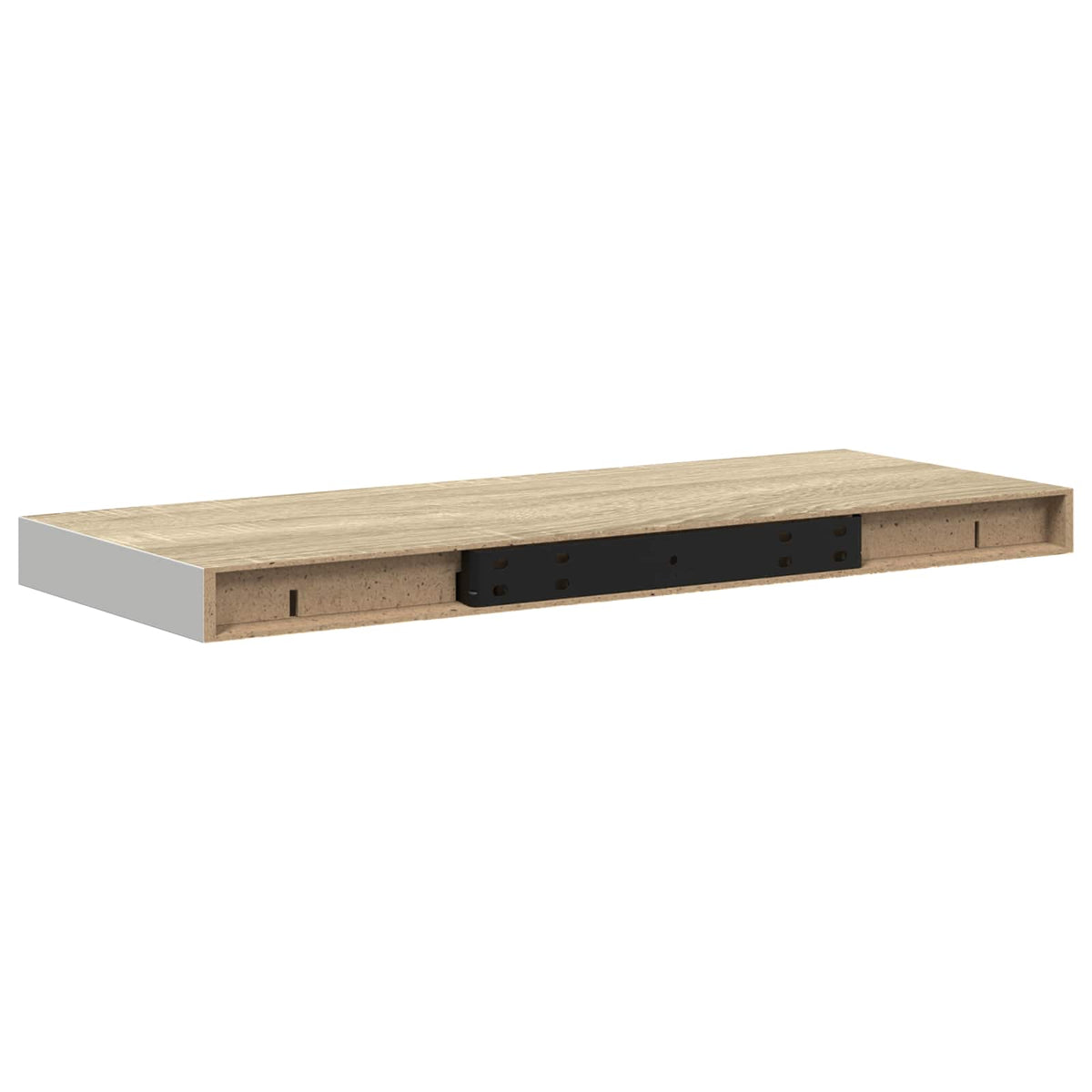 Floating Wall Shelves 60x23,5x3,8 cm MDF 4 60 x 23.5 x 3.8 cm Oak and white