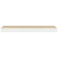 vidaXL Wall Shelf | Oak and white | Honeycomb MDF, metal | Medium 6
